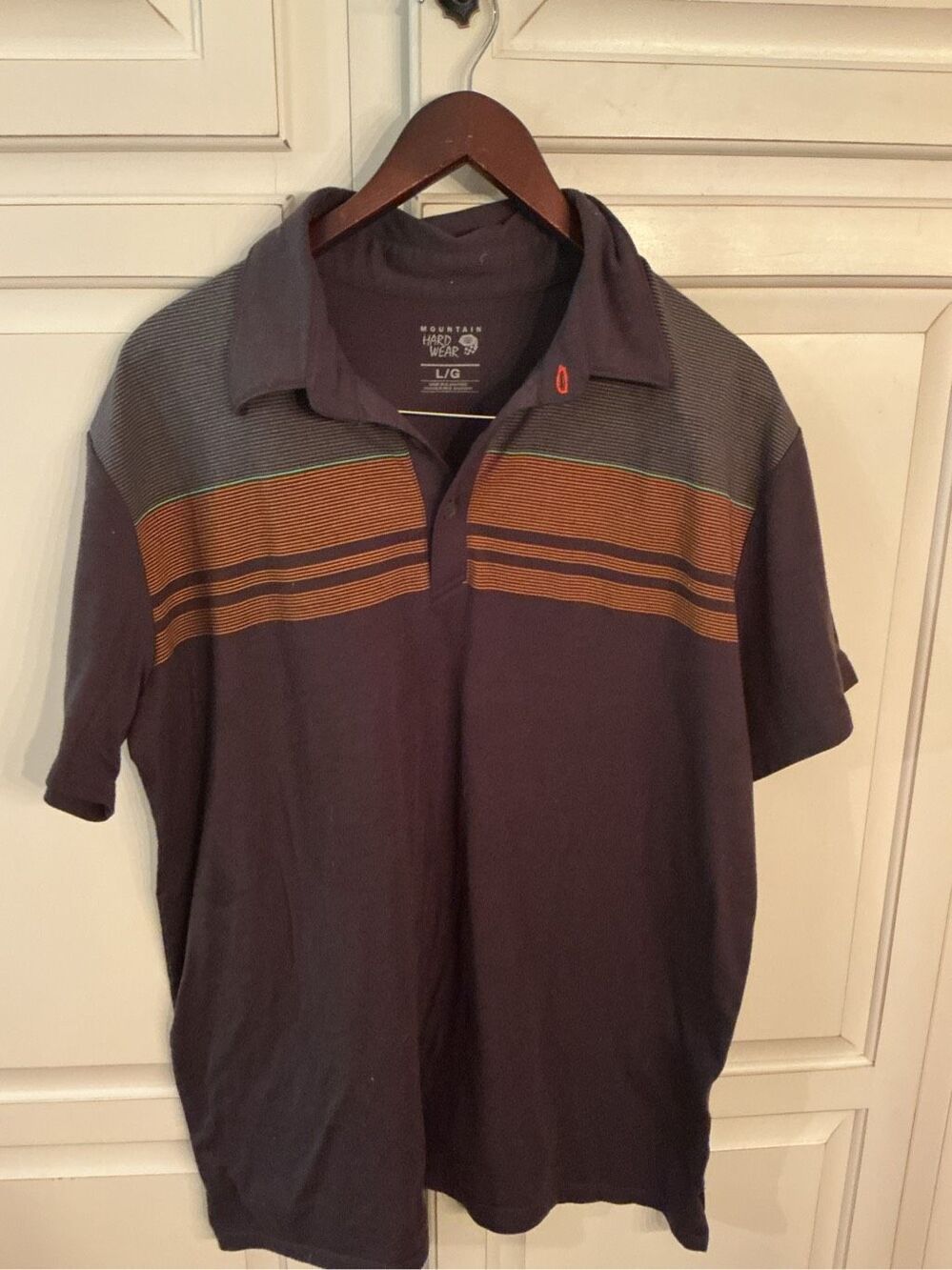 Mountain Hardware Gray Polo Shirt Top Sz L